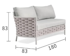 โซฟาสนามเข้ามุมขวา BUNISE รุ่น P56 ขนาด 180×83×83 ซม. สีเทา_1